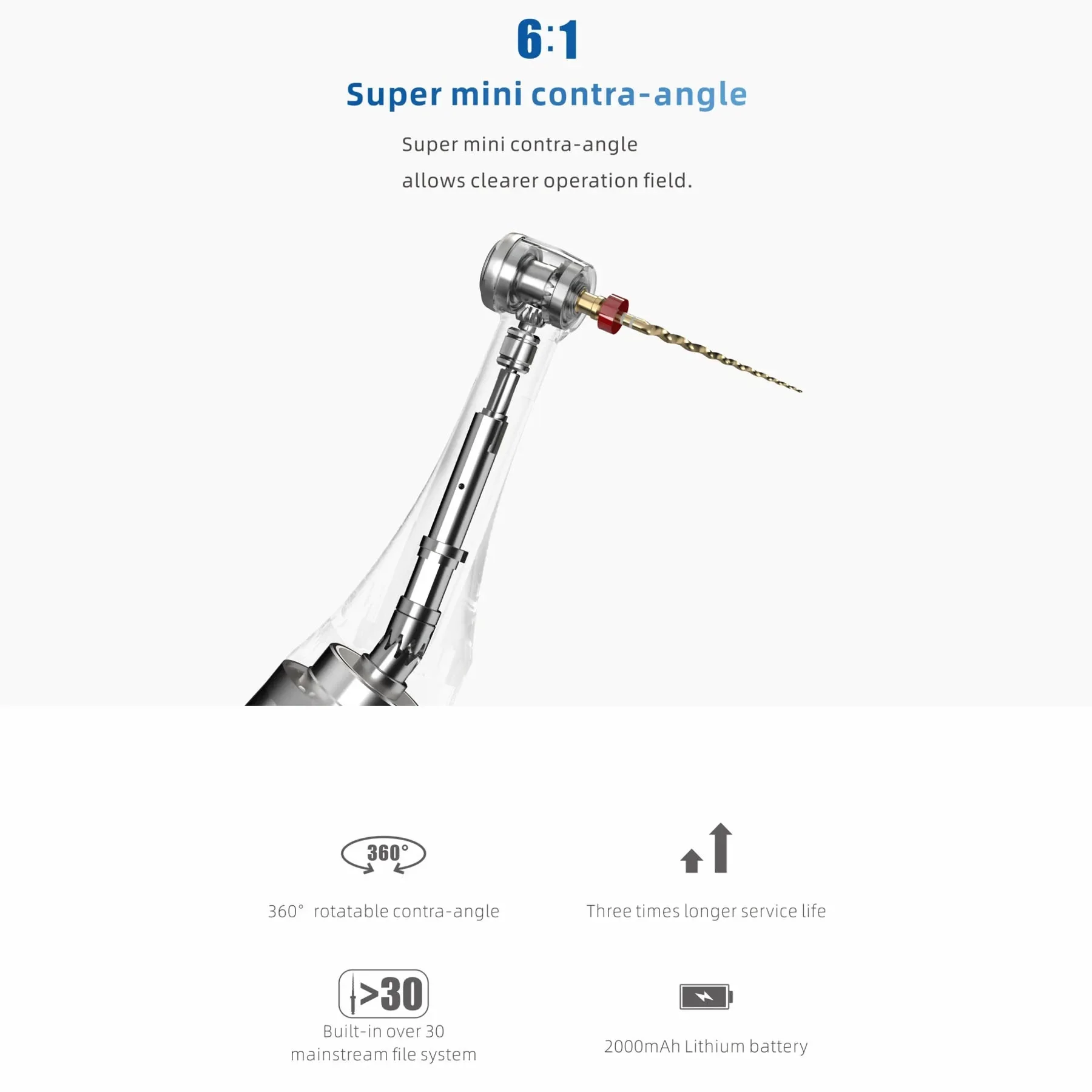 Woodpecker Endo Smart + Wireless Endomotor Dental Endo Motor Generation Brushless Cordless Dental Intrument Dental Equipment - Image 6