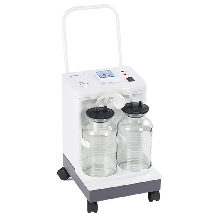 Yuwell 7A-23D Electric Suction Pump Apparatus Aspirator Double Bottle Suction Trolley Unit Machine Vacuum Suction Machine